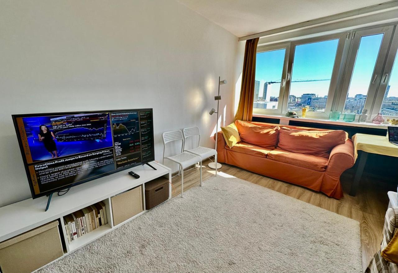 Super Apartament Brown 2X Metro Nowy Wifi Netflix Spotify Panorama Miasta Varsóvia Exterior foto